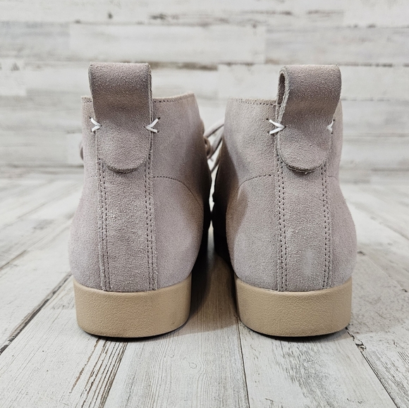 Everlane Moc Toe Wild Grey Neutral Suede Shoes Chukka Boots - Picture 3 of 9
